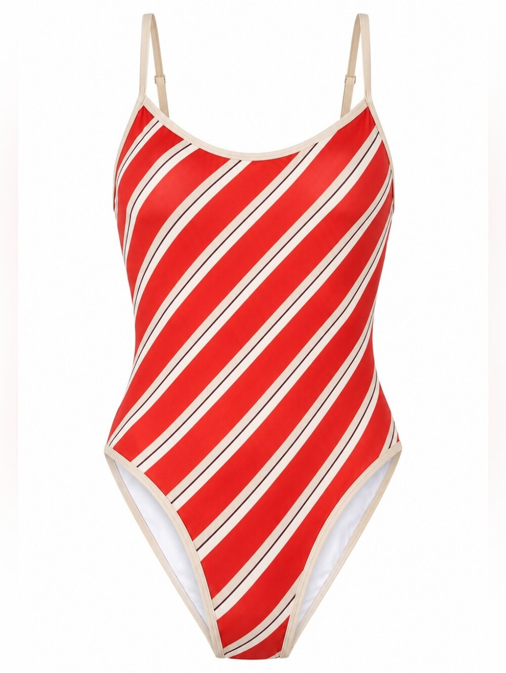 NWT Shade & Shore Striped High Leg One Piece Swimsuit Small 4-6 Preppy Resort
